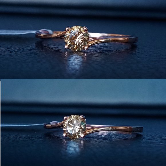 (SOLD) 14K Rose Gold Diamond Solitaire 0.3ct Ring Sz6.5 - Picture 7 of 10